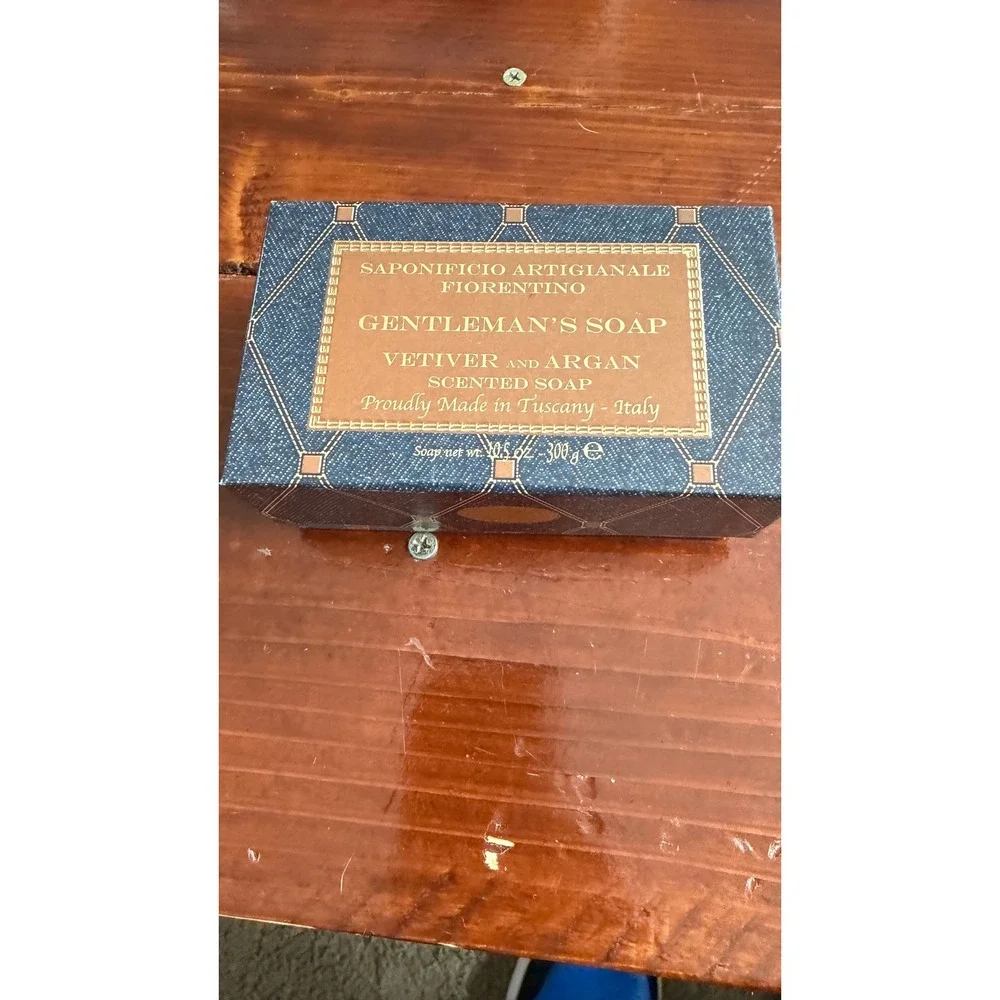 Saponificio Fiorentino Gentleman's Soap Vetiver Argan 300g Made in Italy